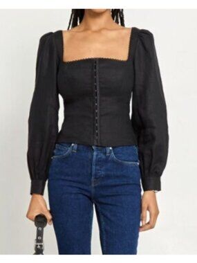 NWT | kourt Few Moda Hetty Linen Top | Sz 8